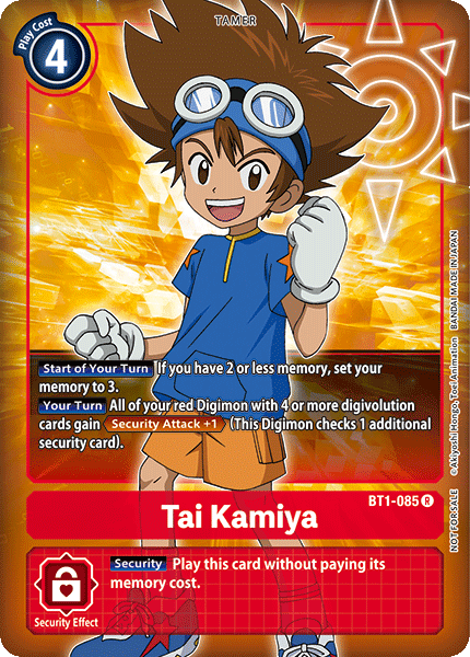 Tai Kamiya [BT1-085] (Buy-A-Box Promo) [Release Special Booster Ver.1.0 Promos] | Play N Trade Winnipeg