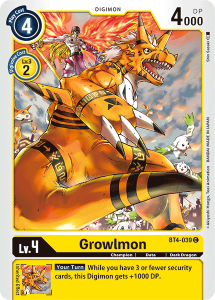 Growlmon [BT4-039] [Great Legend] | Play N Trade Winnipeg