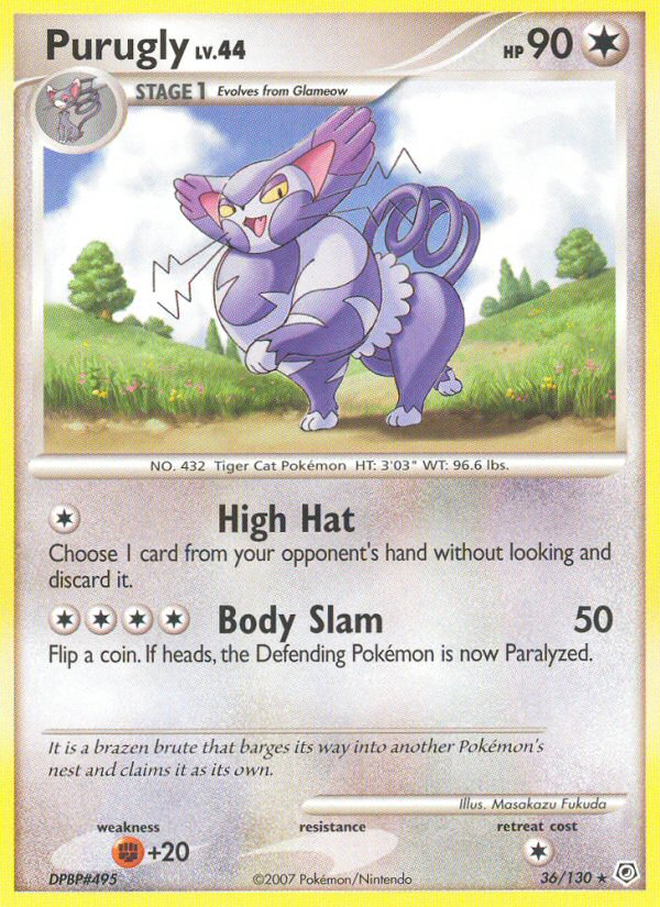 Purugly (36/130) [Diamond & Pearl: Base Set] | Play N Trade Winnipeg