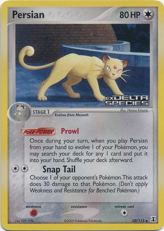 Persian (50/113) (Stamped) [EX: Delta Species] | Play N Trade Winnipeg