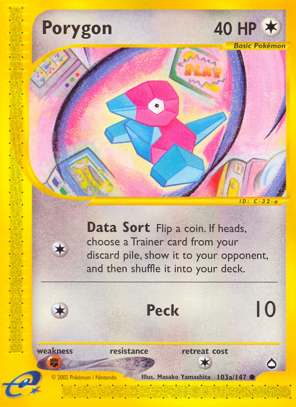 Porygon (103a/147) [Aquapolis] | Play N Trade Winnipeg