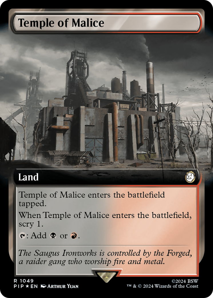 Temple of Malice (Extended Art) (Surge Foil) [Fallout] | Play N Trade Winnipeg