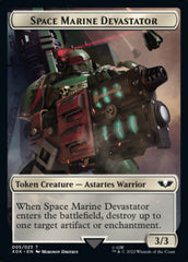 Soldier (002) // Space Marine Devastator Double-sided Token [Universes Beyond: Warhammer 40,000 Tokens] | Play N Trade Winnipeg