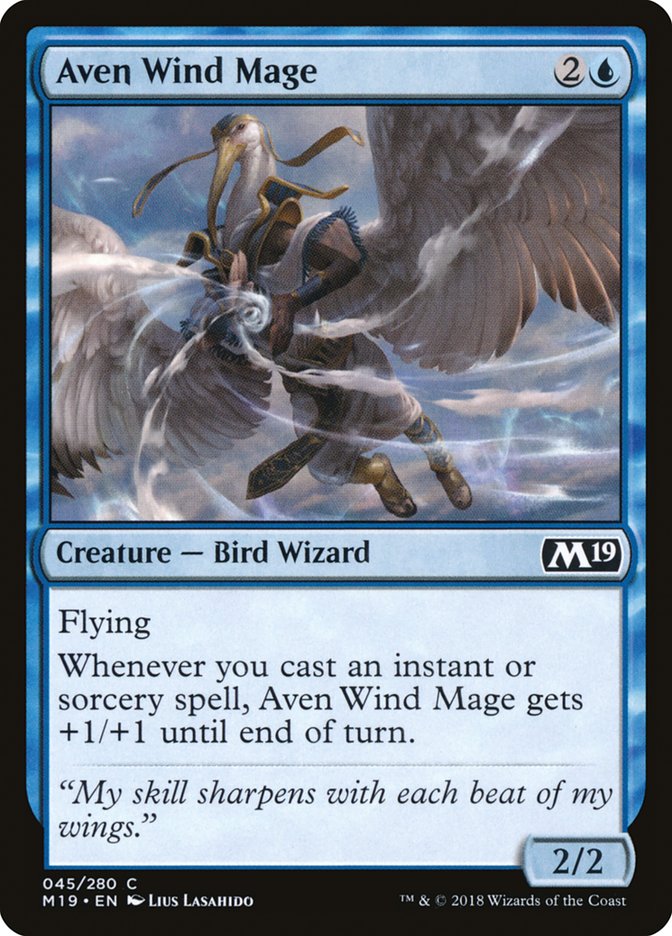 Aven Wind Mage [Core Set 2019] | Play N Trade Winnipeg