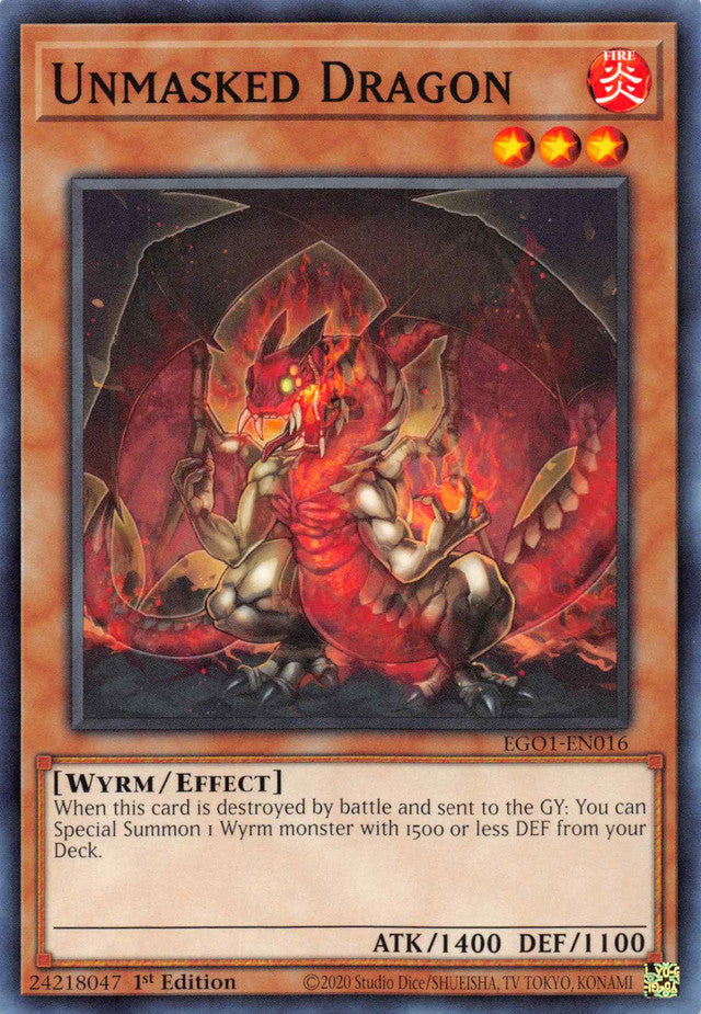 Unmasked Dragon [EGO1-EN016] Common | Play N Trade Winnipeg