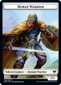 Human Warrior // Spirit Double-sided Token [Kaldheim Tokens] | Play N Trade Winnipeg