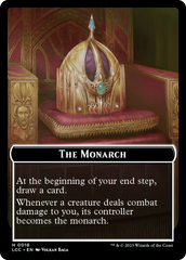 The Monarch // Dinosaur Double-Sided Token [The Lost Caverns of Ixalan Commander Tokens] | Play N Trade Winnipeg