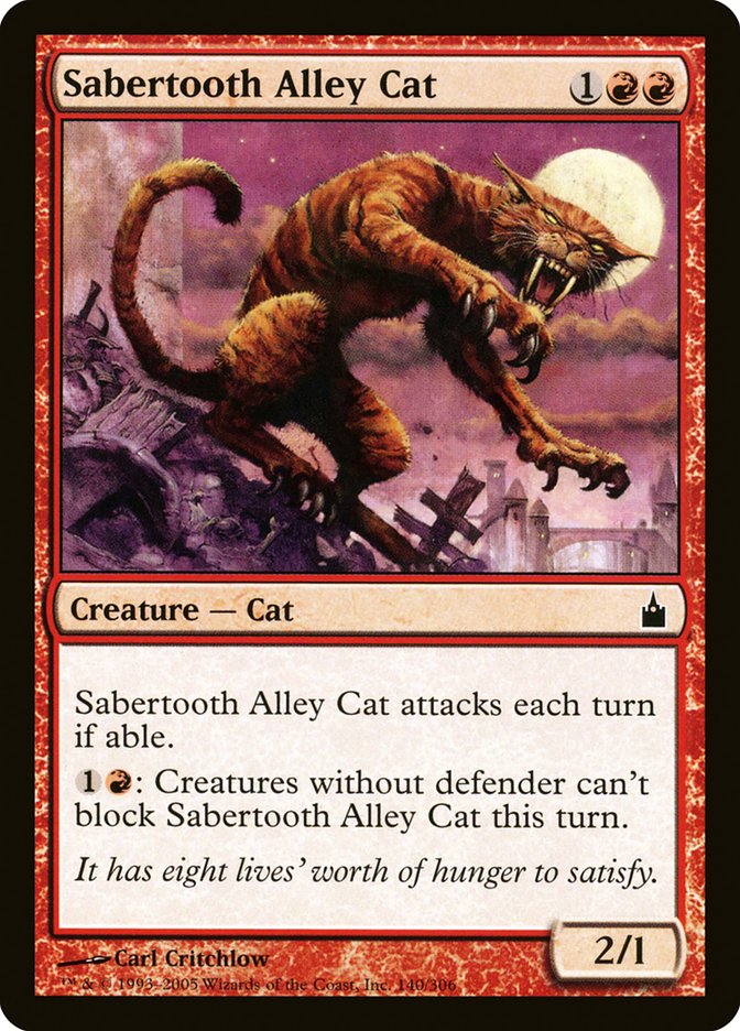 Sabertooth Alley Cat [Ravnica: City of Guilds] | Play N Trade Winnipeg
