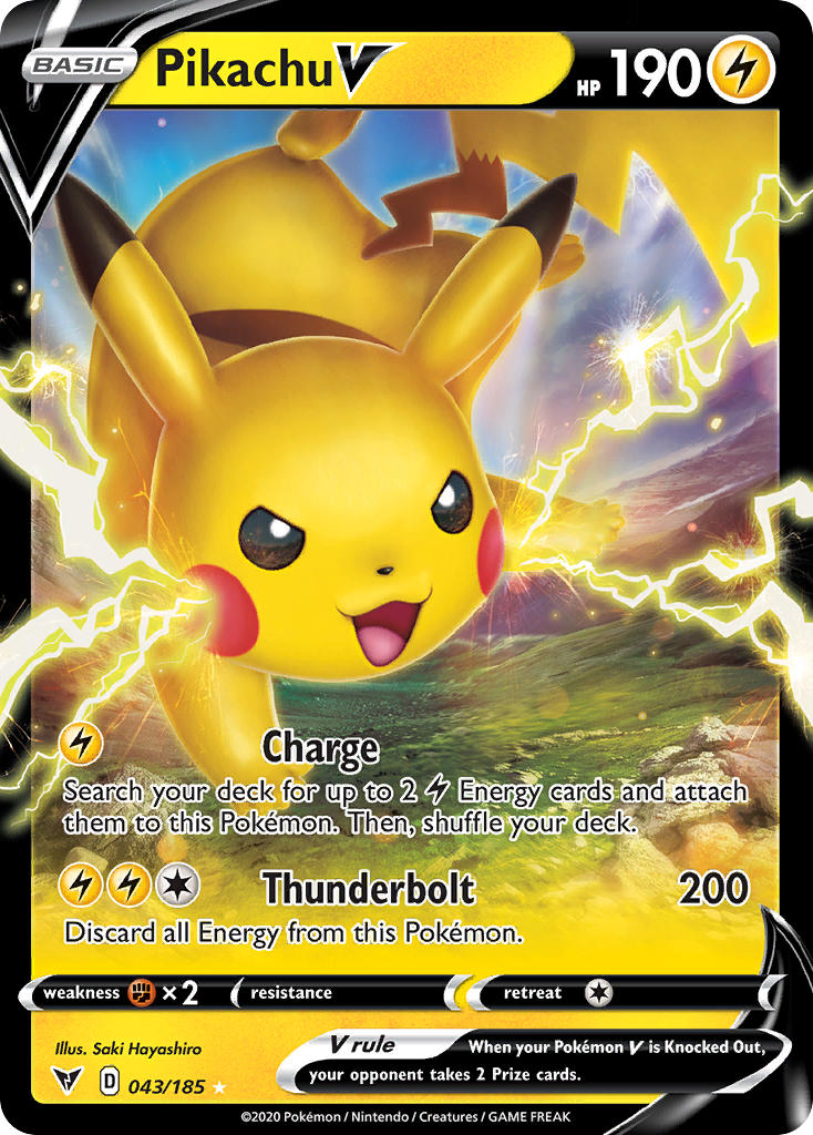 Pikachu V (043/185) [Sword & Shield: Vivid Voltage] | Play N Trade Winnipeg