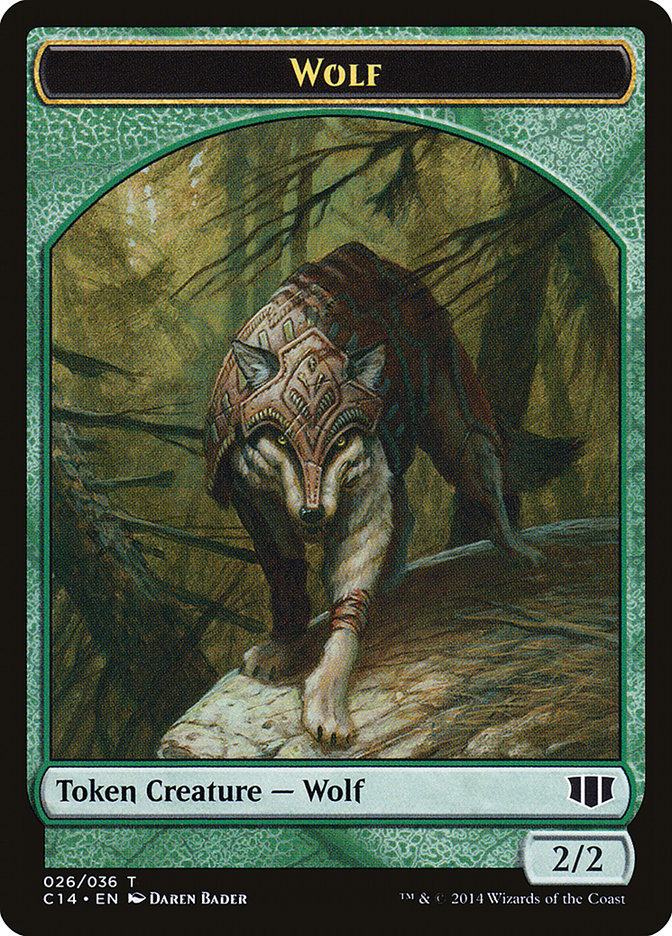 Treefolk // Wolf Double-sided Token [Commander 2014 Tokens] | Play N Trade Winnipeg