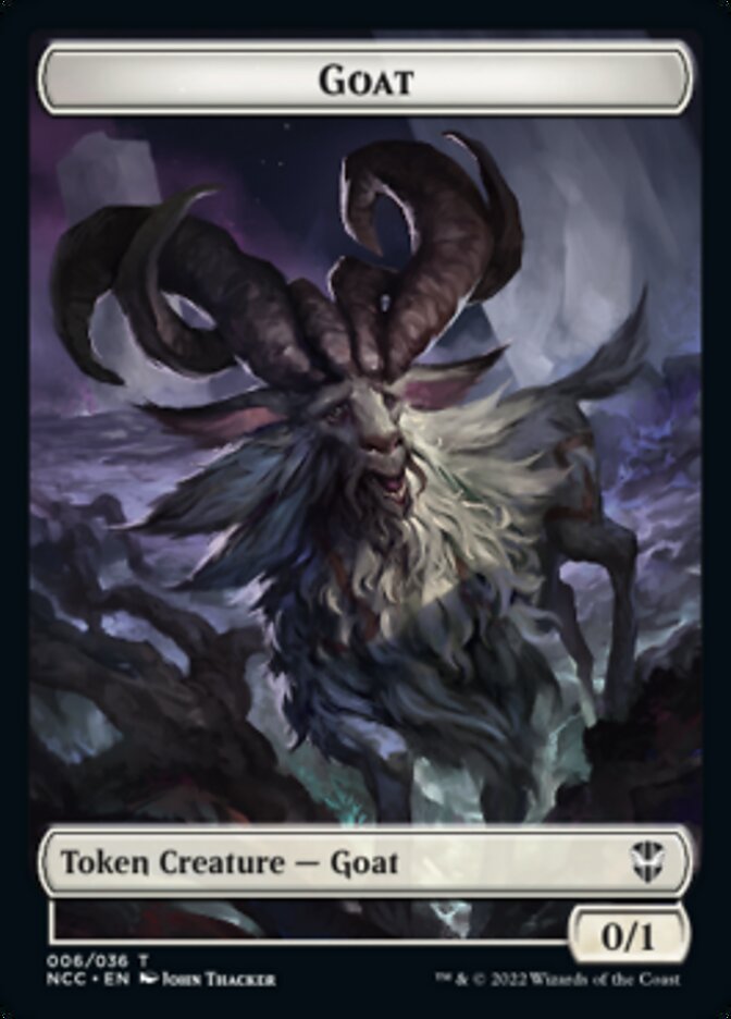 Zombie // Goat Double-sided Token [Streets of New Capenna Commander Tokens] | Play N Trade Winnipeg