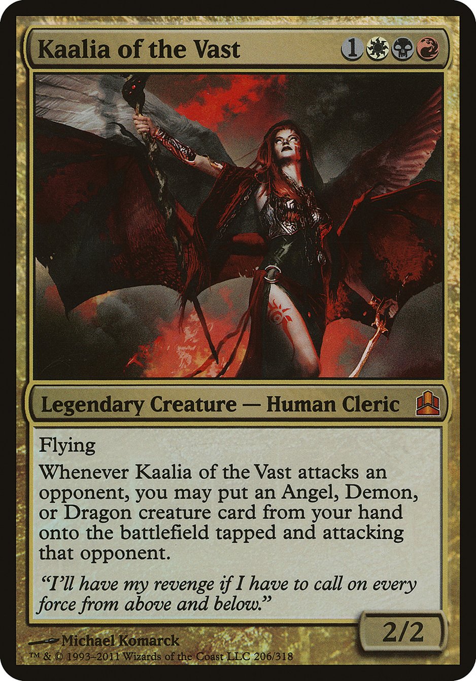 Kaalia of the Vast (Oversized) [Commander 2011 Oversized] | Play N Trade Winnipeg