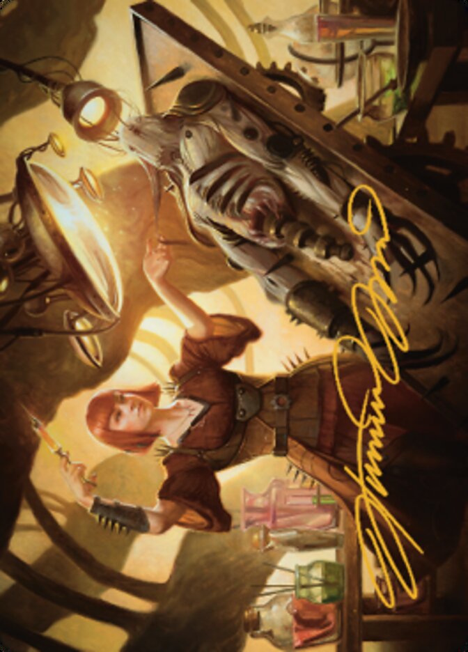 Ashnod, Flesh Mechanist Art Card (Gold-Stamped Signature) [The Brothers' War Art Series] | Play N Trade Winnipeg