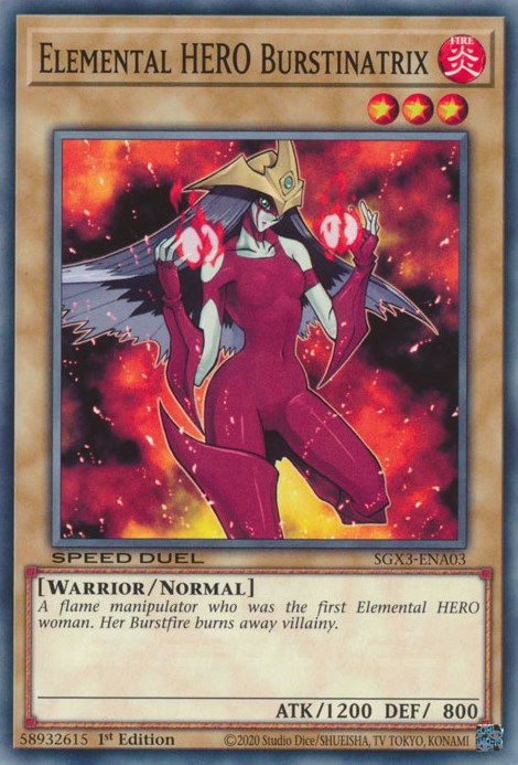 Elemental HERO Burstinatrix [SGX3-ENA03] Common | Play N Trade Winnipeg