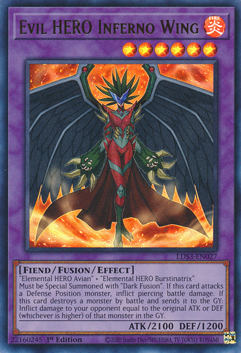 Evil HERO Inferno Wing [LDS3-EN027] Ultra Rare | Play N Trade Winnipeg