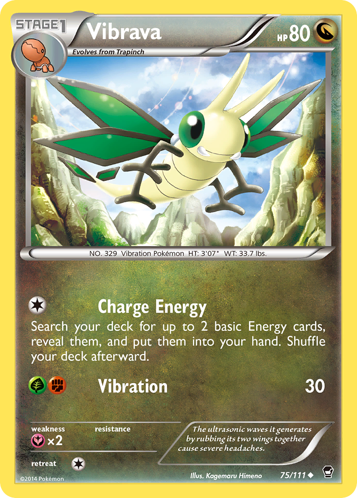 Vibrava (75/111) [XY: Furious Fists] | Play N Trade Winnipeg