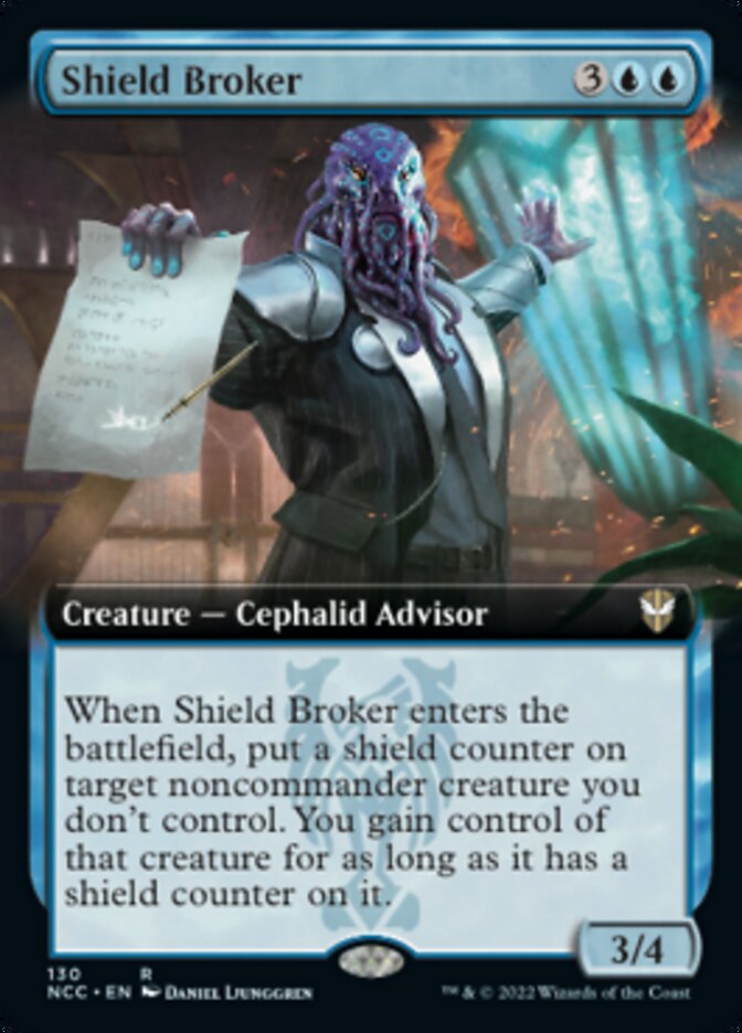 Shield Broker (Extended Art) [Streets of New Capenna Commander] | Play N Trade Winnipeg