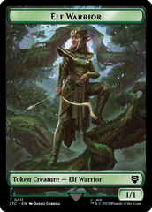 Elf Warrior // Bird Double Sided Token [The Lord of the Rings: Tales of Middle-Earth Commander Tokens] | Play N Trade Winnipeg