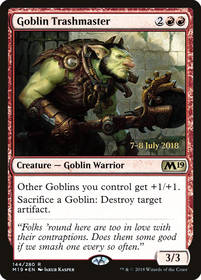 Goblin Trashmaster  [Core Set 2019 Prerelease Promos] | Play N Trade Winnipeg