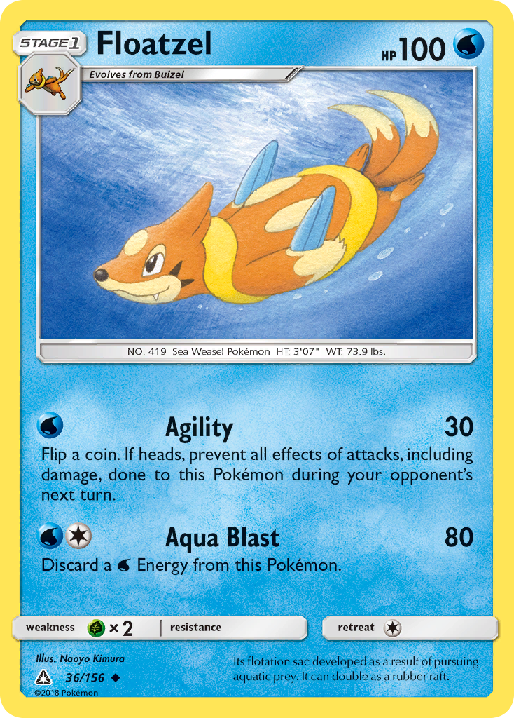 Floatzel (36/156) [Sun & Moon: Ultra Prism] | Play N Trade Winnipeg