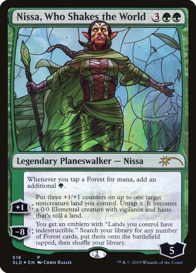 Nissa, Who Shakes the World (Stained Glass) [Secret Lair Drop Promos] | Play N Trade Winnipeg