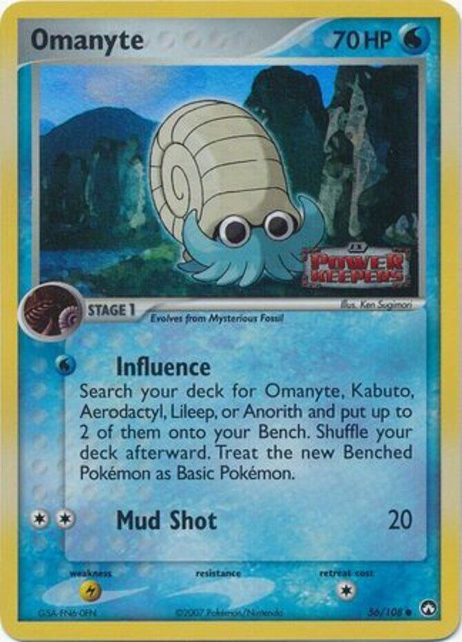 Omanyte (56/108) (Stamped) [EX: Power Keepers] | Play N Trade Winnipeg