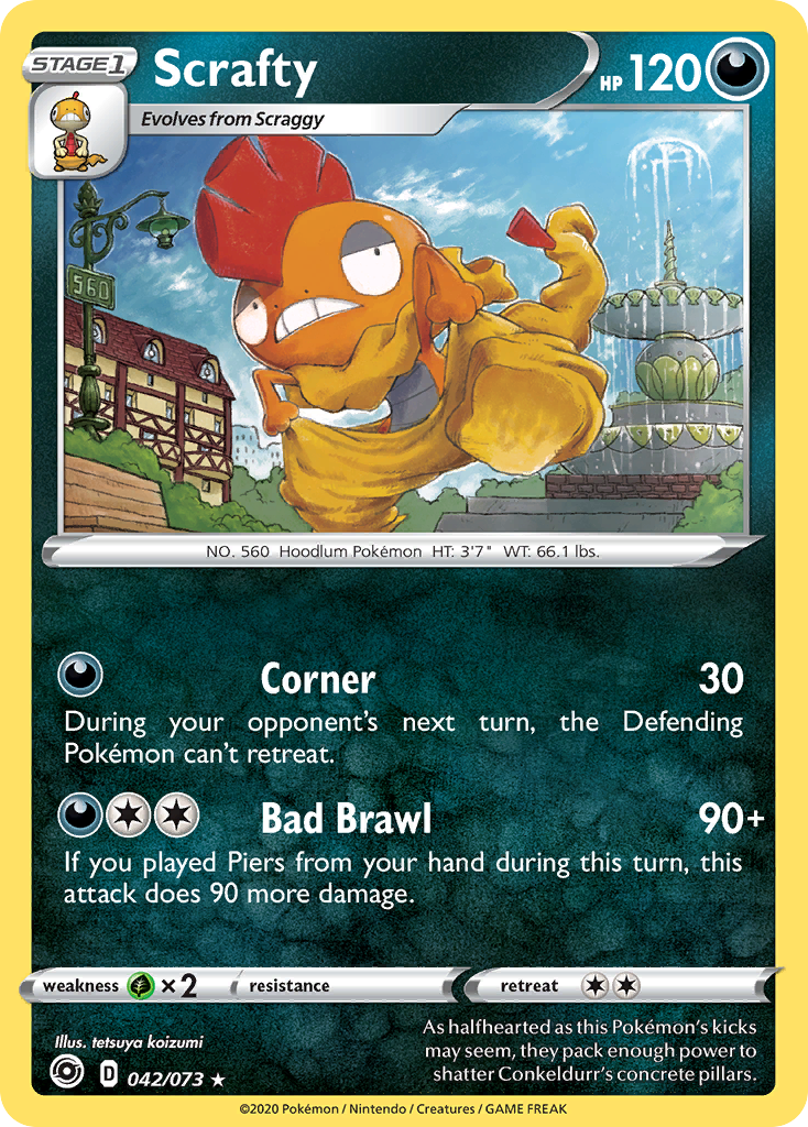 Scrafty (042/073) [Sword & Shield: Champion's Path] | Play N Trade Winnipeg