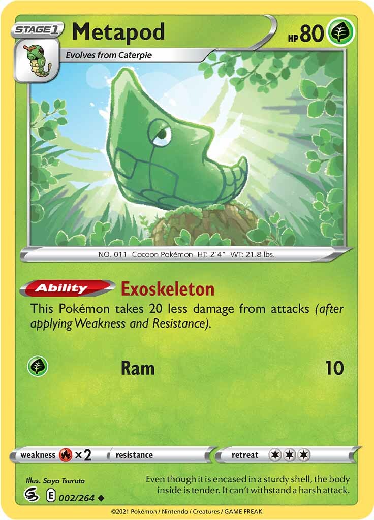 Metapod (002/264) [Sword & Shield: Fusion Strike] | Play N Trade Winnipeg