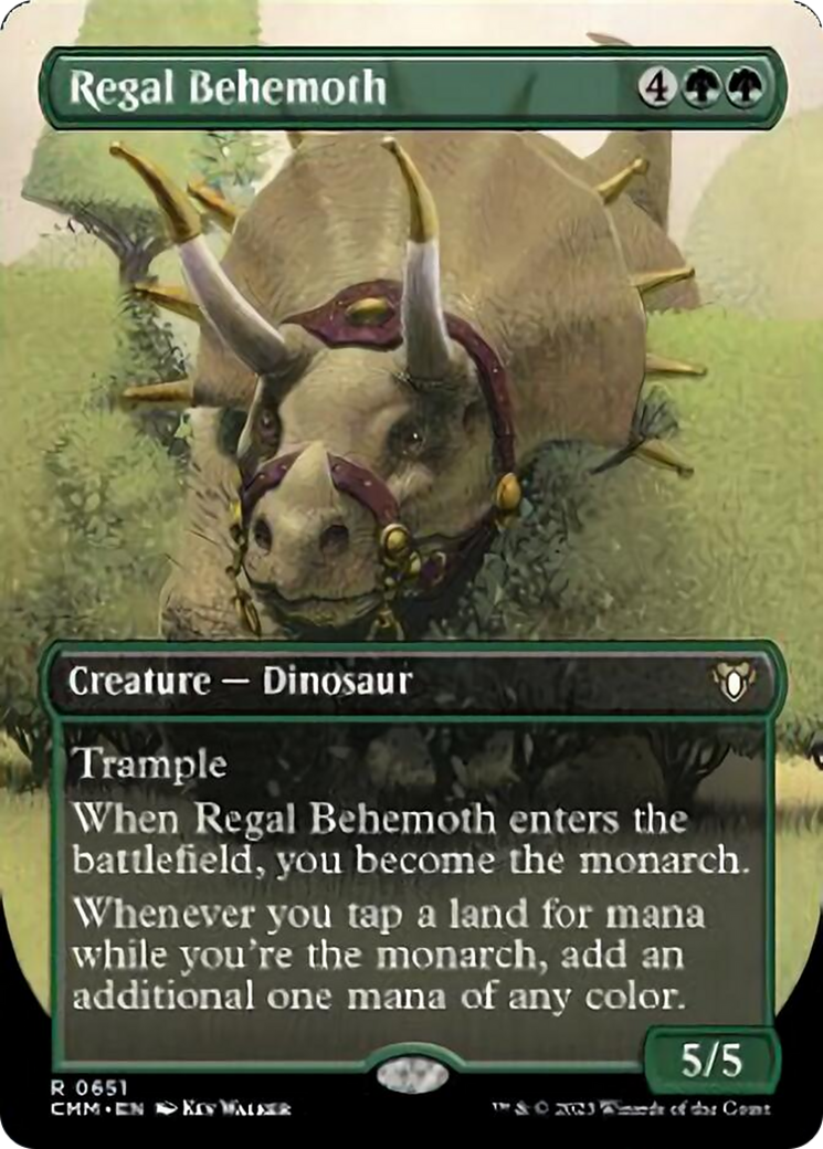 Regal Behemoth (Borderless Alternate Art) [Commander Masters] | Play N Trade Winnipeg