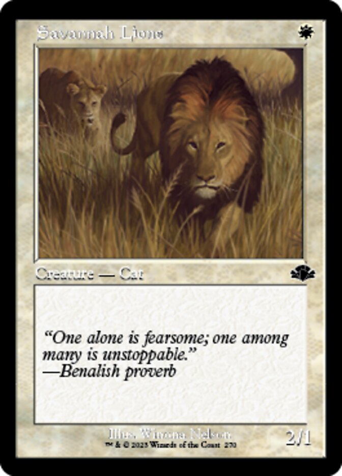 Savannah Lions (Retro) [Dominaria Remastered] | Play N Trade Winnipeg