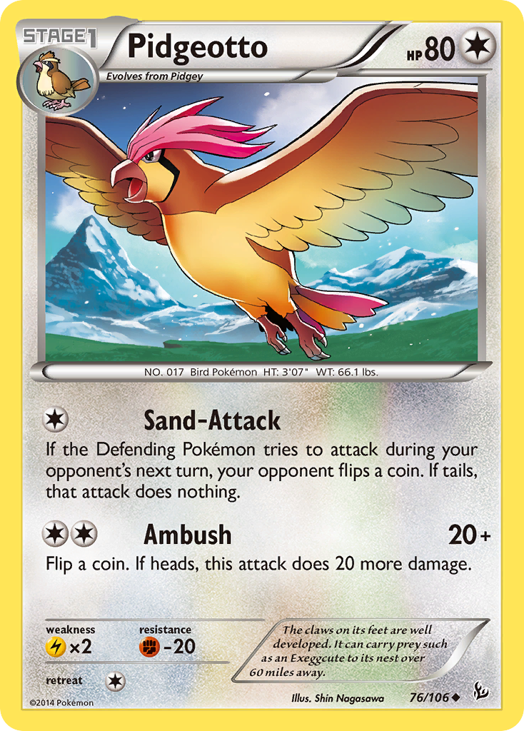 Pidgeotto (76/106) [XY: Flashfire] | Play N Trade Winnipeg