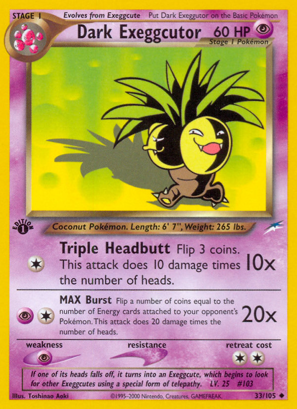 Dark Exeggutor (33/105) [Neo Destiny 1st Edition] | Play N Trade Winnipeg