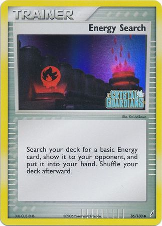 Energy Search (86/100) (Stamped) [EX: Crystal Guardians] | Play N Trade Winnipeg