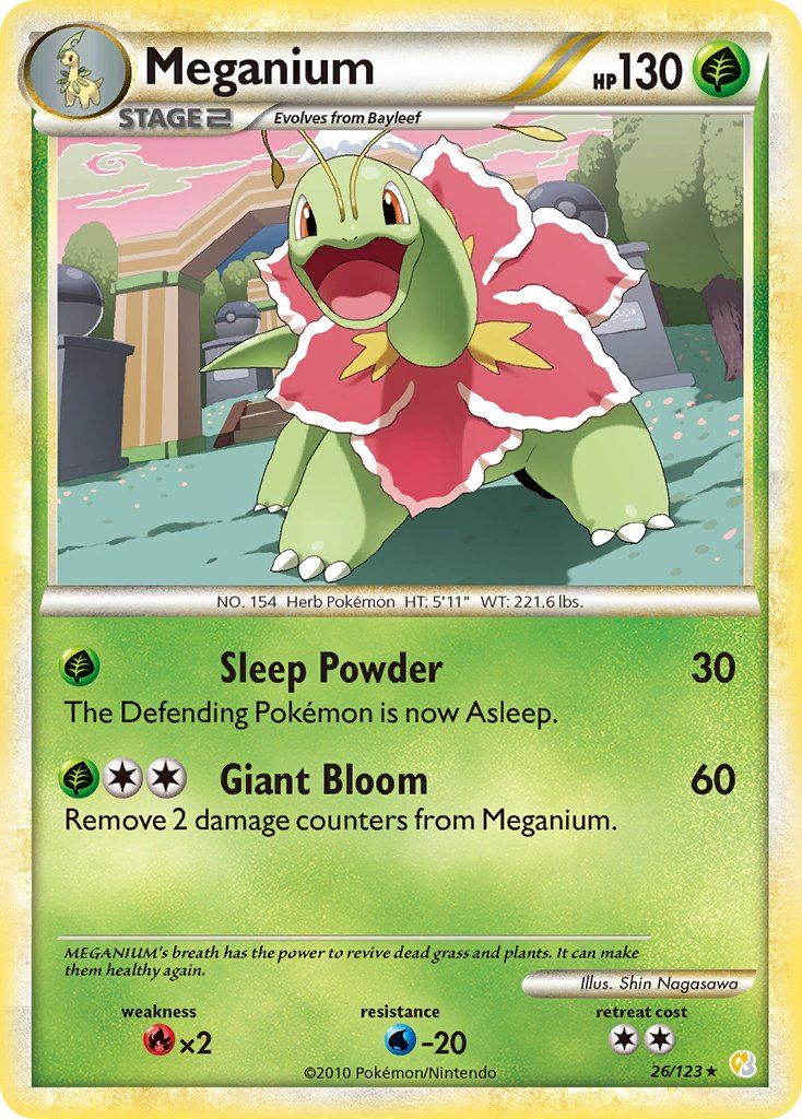 Meganium (26/123) (Theme Deck Exclusive) [HeartGold & SoulSilver: Base Set] | Play N Trade Winnipeg