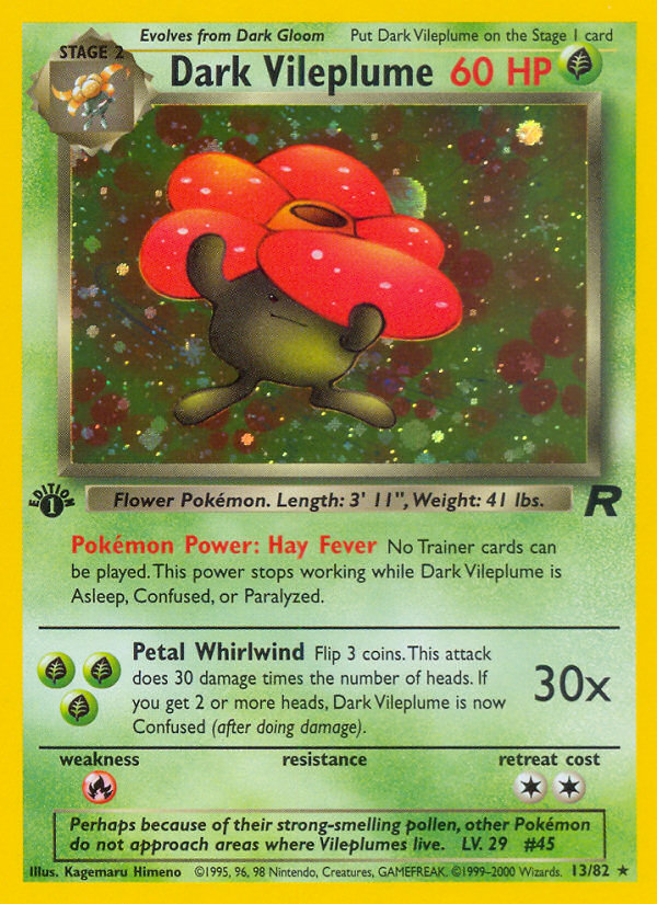 Dark Vileplume (13/82) [Team Rocket 1st Edition] | Play N Trade Winnipeg