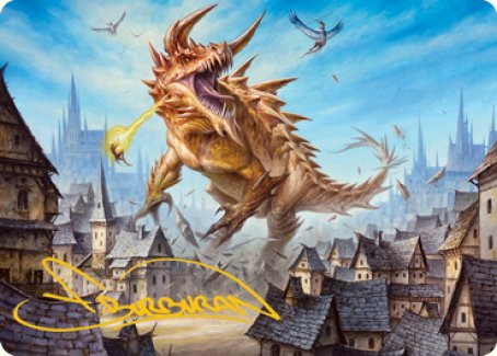 Tarrasque Art Card (Gold-Stamped Signature) [Dungeons & Dragons: Adventures in the Forgotten Realms Art Series] | Play N Trade Winnipeg