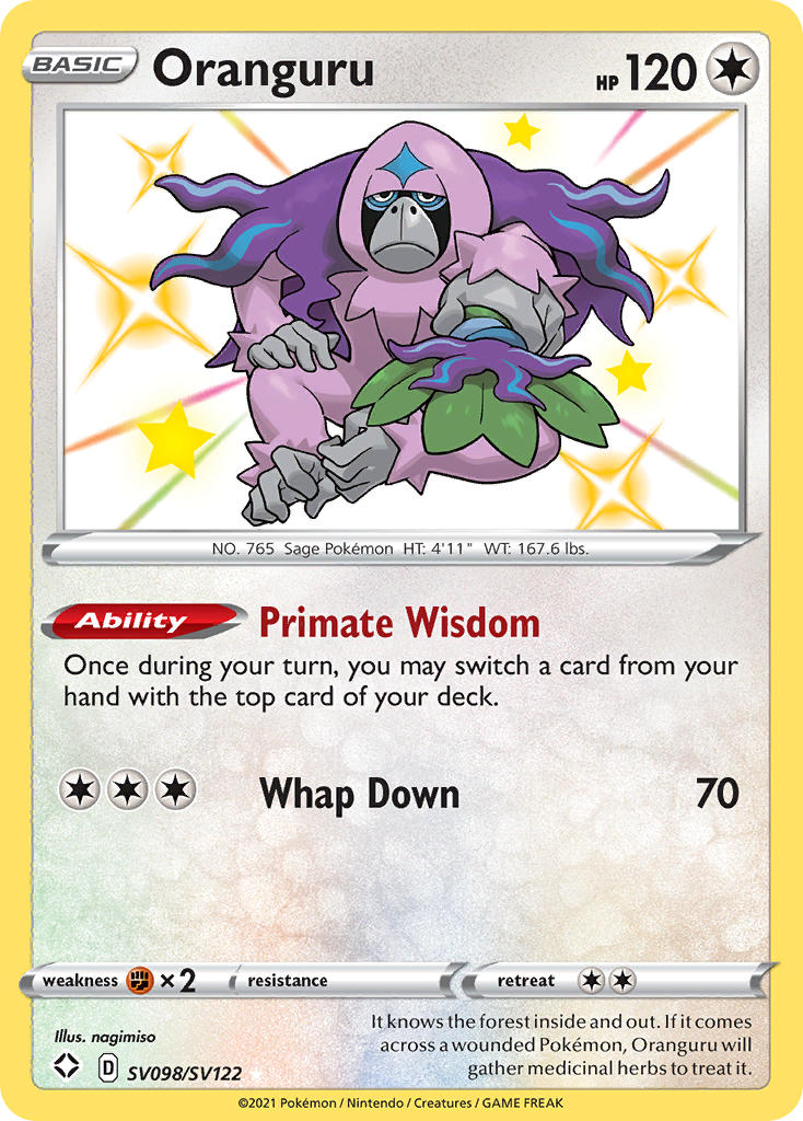 Oranguru (SV098/SV122) [Sword & Shield: Shining Fates] | Play N Trade Winnipeg