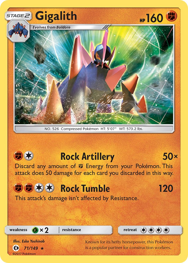 Gigalith (71/149) (Cosmos Holo) (Blister Exclusive) [Sun & Moon: Base Set] | Play N Trade Winnipeg