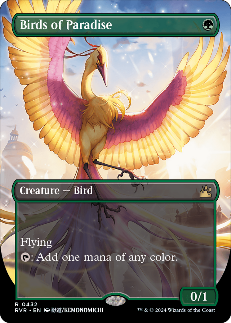 Birds of Paradise (Anime Borderless) [Ravnica Remastered] | Play N Trade Winnipeg