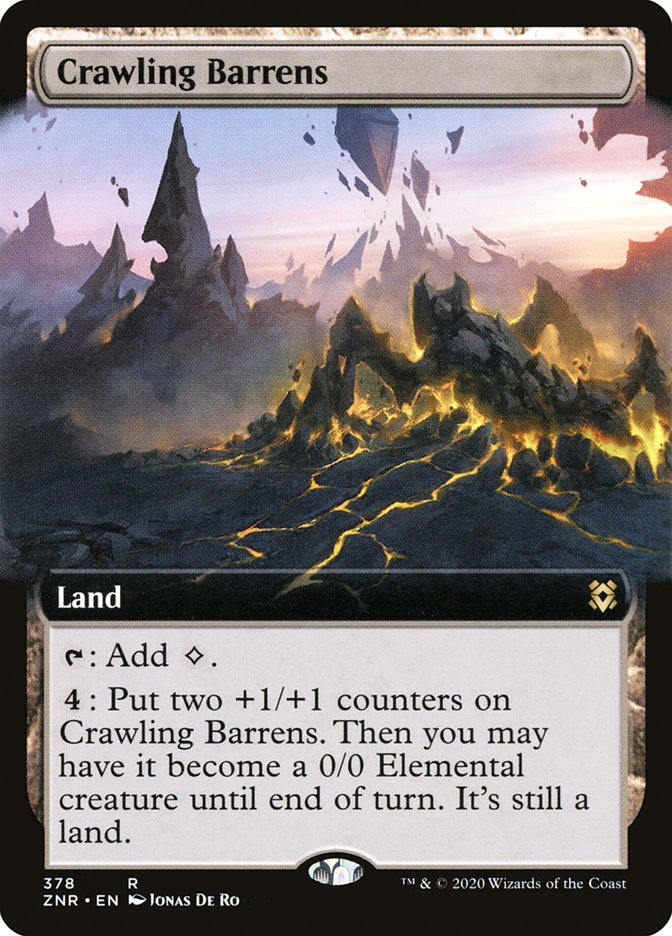 Crawling Barrens (Extended) [Zendikar Rising] | Play N Trade Winnipeg