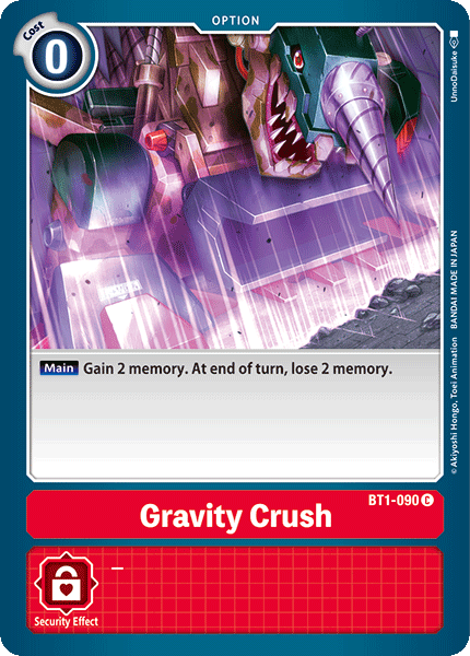 Gravity Crush [BT1-090] [Release Special Booster Ver.1.0] | Play N Trade Winnipeg