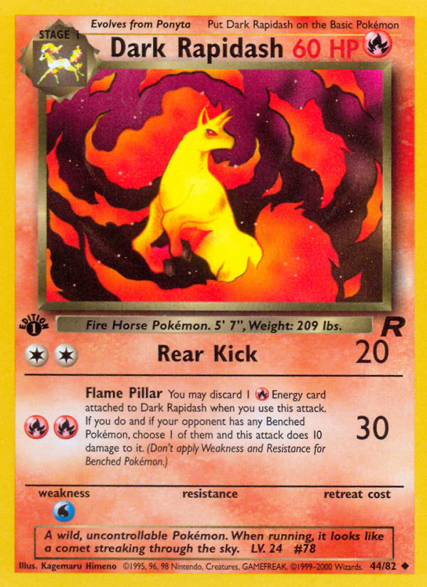 Dark Rapidash (44/82) [Team Rocket 1st Edition] | Play N Trade Winnipeg