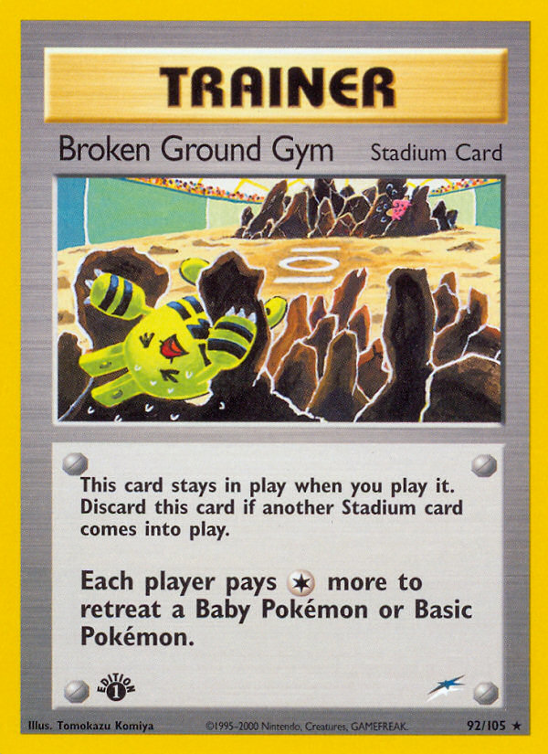 Broken Ground Gym (92/105) [Neo Destiny 1st Edition] | Play N Trade Winnipeg