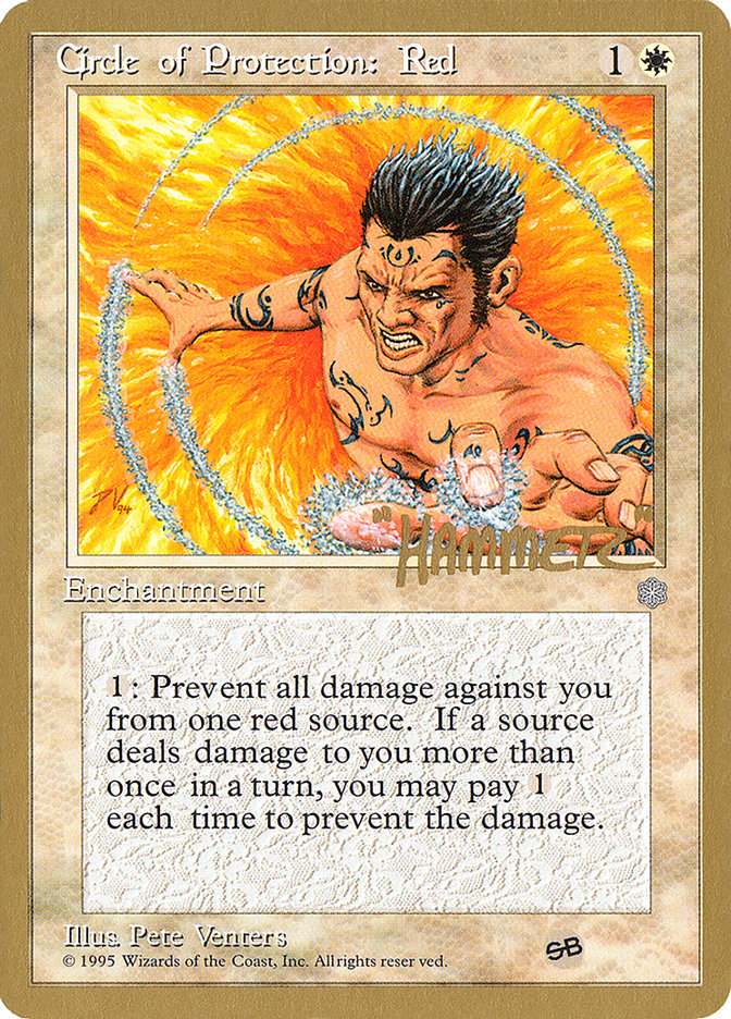 Circle of Protection: Red (Shawn "Hammer" Regnier) (SB) [Pro Tour Collector Set] | Play N Trade Winnipeg
