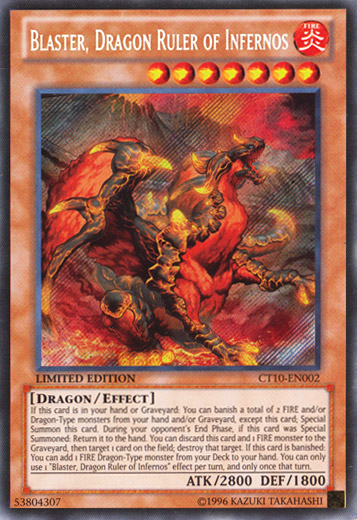 Blaster, Dragon Ruler of Infernos [CT10-EN002] Secret Rare | Play N Trade Winnipeg