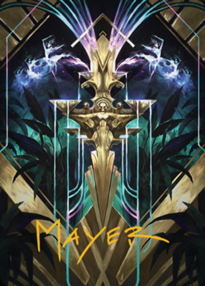 Halo Fountain Art Card (Gold-Stamped Signature) [Streets of New Capenna Art Series] | Play N Trade Winnipeg
