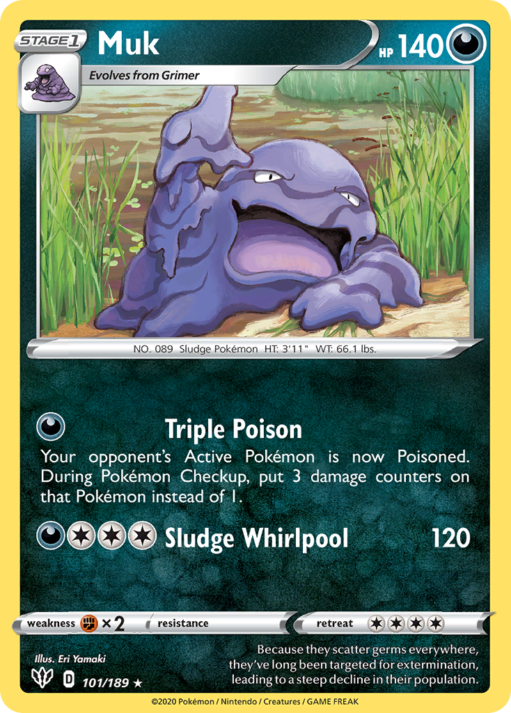 Muk (101/189) [Sword & Shield: Darkness Ablaze] | Play N Trade Winnipeg