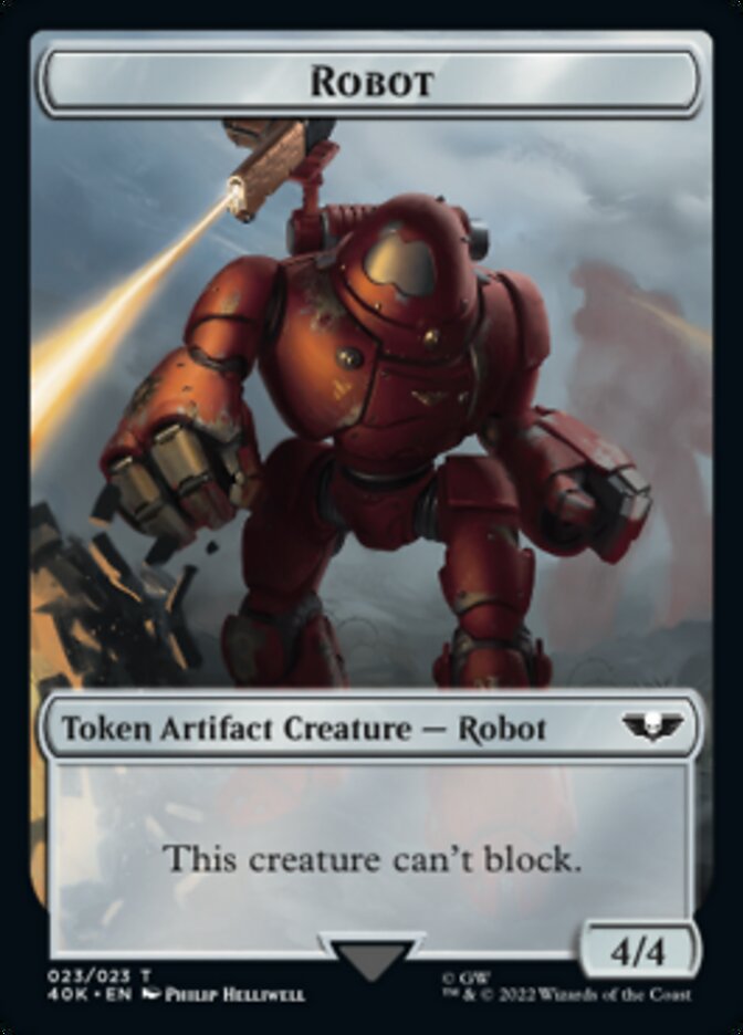Astartes Warrior // Robot Double-sided Token (Surge Foil) [Universes Beyond: Warhammer 40,000 Tokens] | Play N Trade Winnipeg