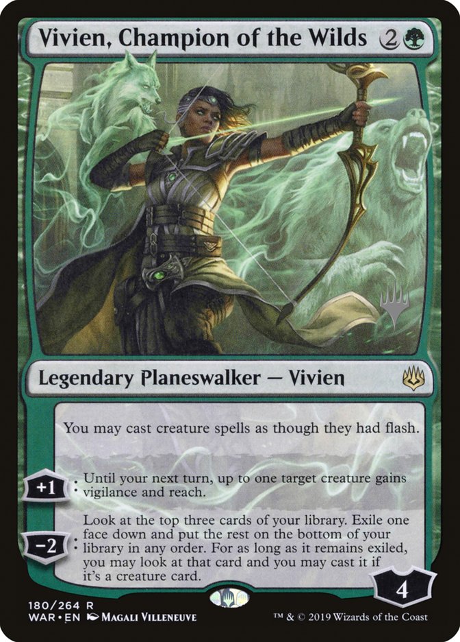 Vivien, Champion of the Wilds (Promo Pack) [War of the Spark Promos] | Play N Trade Winnipeg