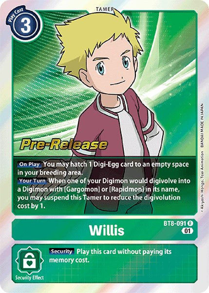 Willis [BT8-091] [New Awakening Pre-Release Cards] | Play N Trade Winnipeg